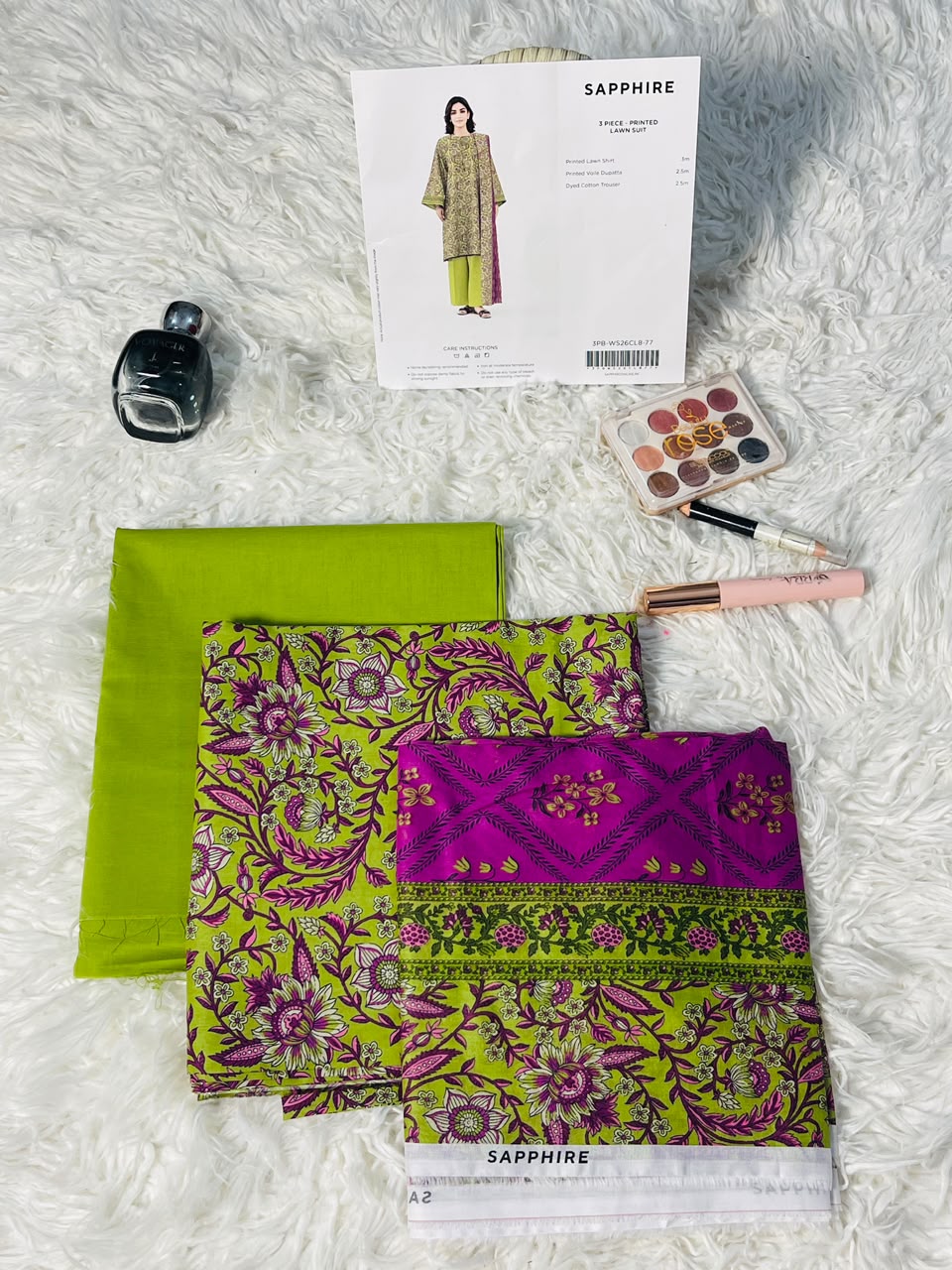 Sapphire|3 pc |Printed Lawn| original