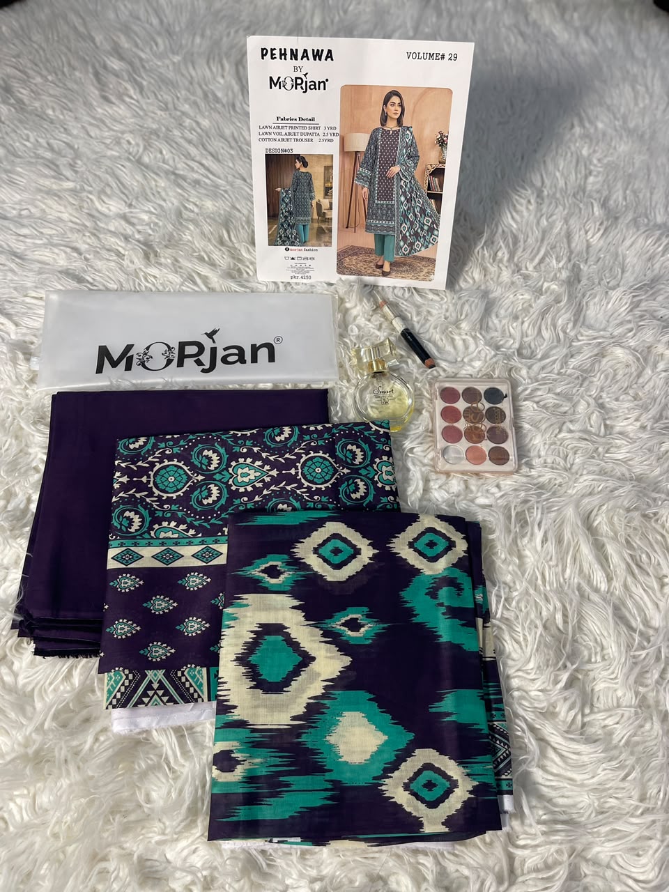Morjan| premium lawn|3pc