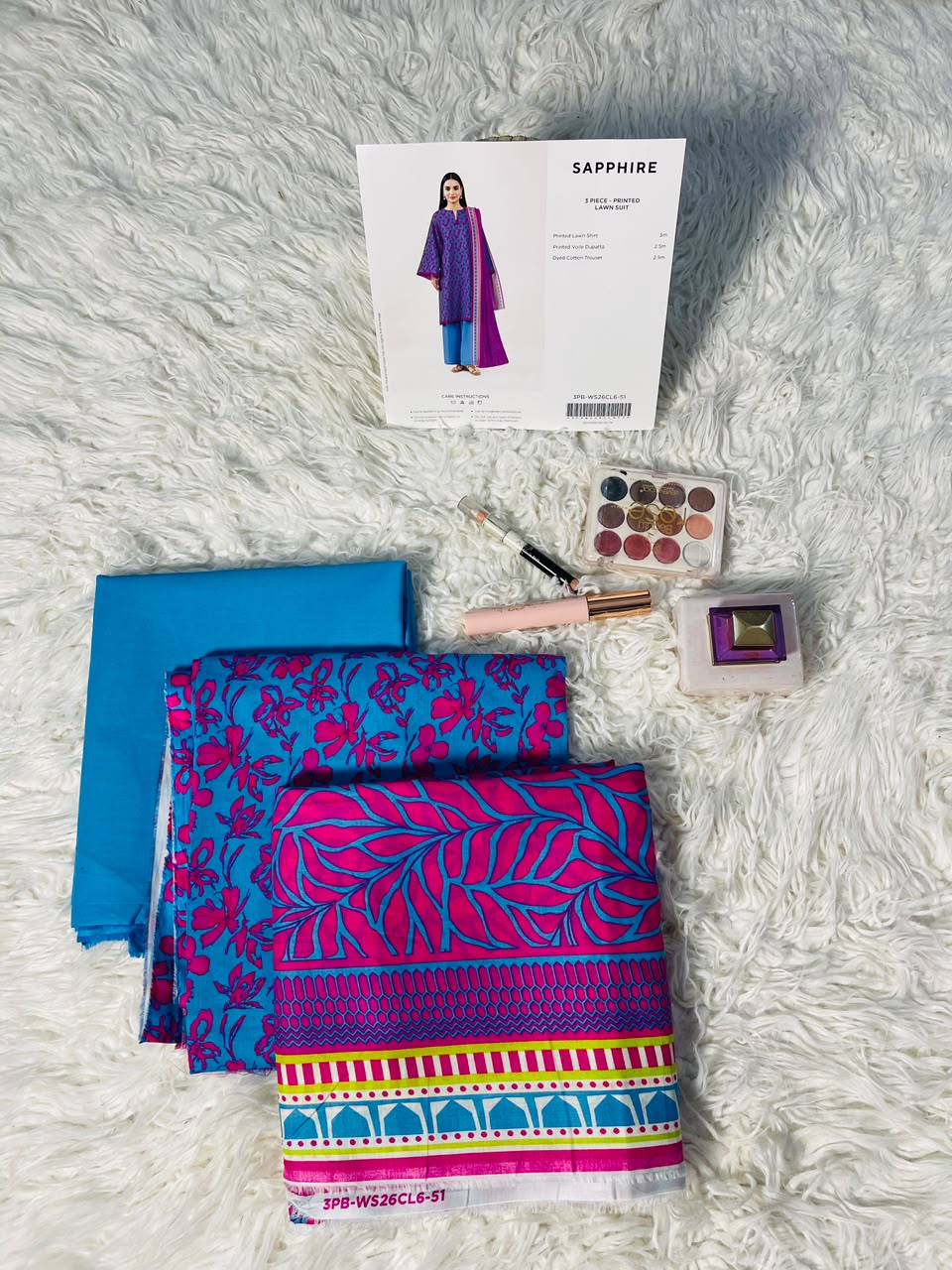 Sapphire|3 pc |Printed Lawn