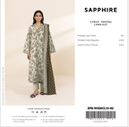 Sapphire|3 pc |Printed Lawn