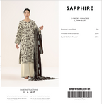 Sapphire|3 pc |Printed Lawn