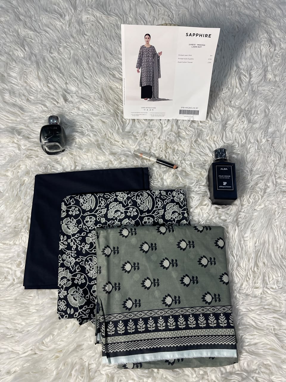 Sapphire|3 pc |Printed Lawn