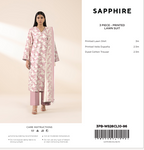 Sapphire|3 pc |Printed Lawn